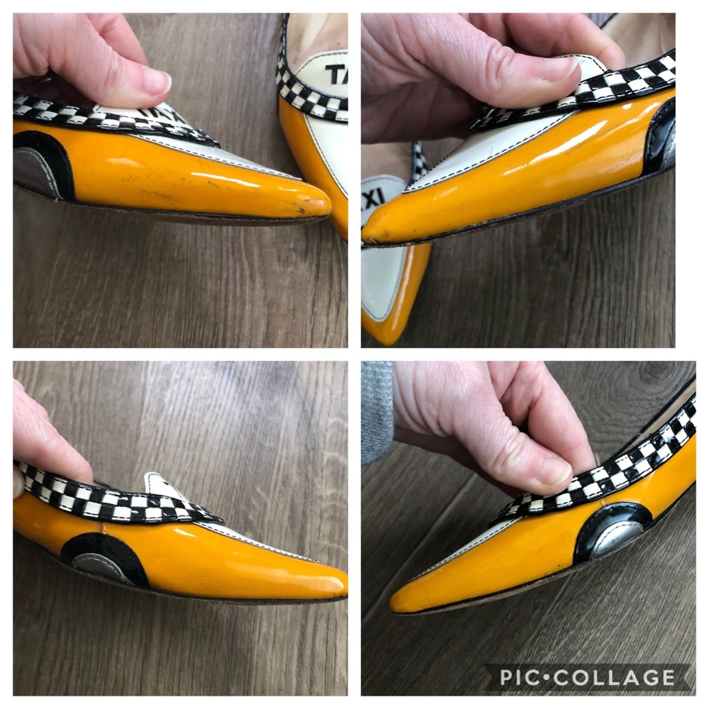 Kate Spade Yellow Go Taxi Pointed Toe Flats 7M - Picture 5 of 8